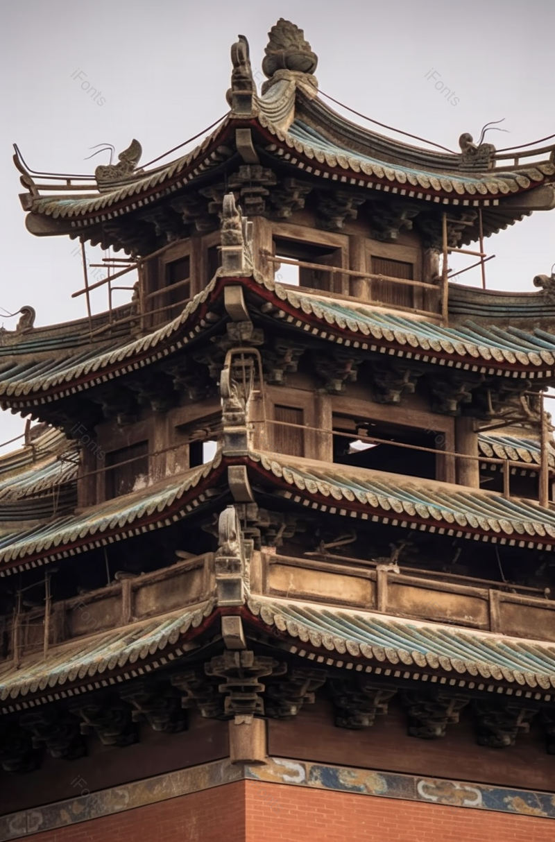 古老的房屋飞檐斗拱建筑,高清,摄影图,摄影图片,图片大全,摄影图免费下载